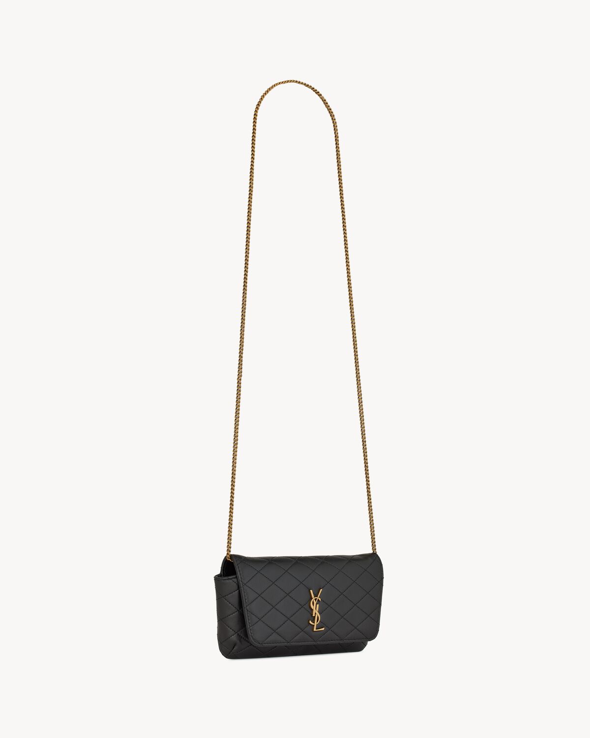 YSL Gaby Chain Phone Holder in Lambskin - Image 2
